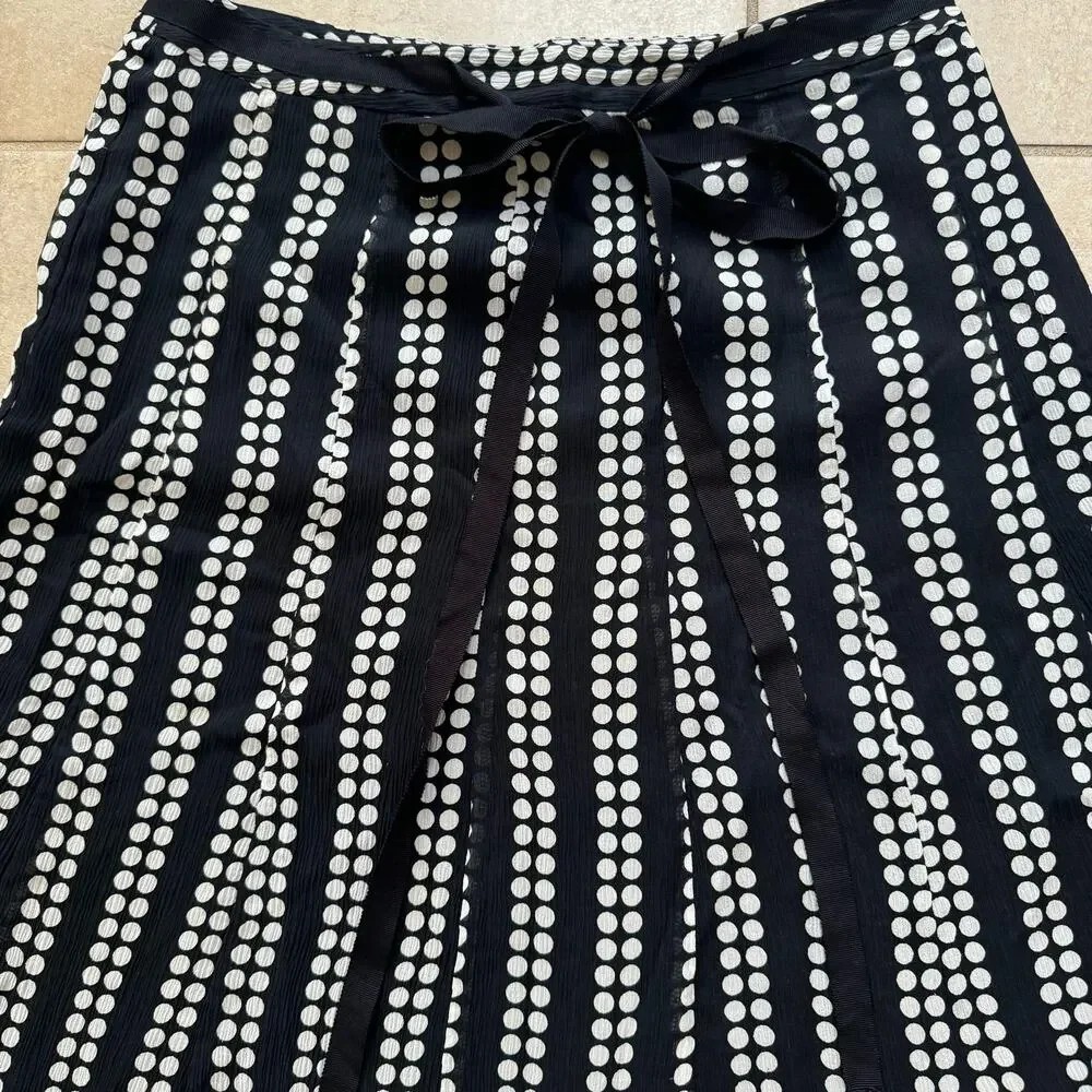 Silk Skirt Polka Dot Women’s Knee Length Coquette Whimsy Goth Fairy Preppy